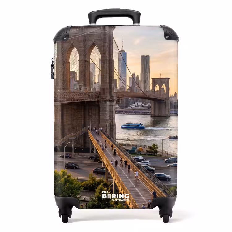 Koffer - Brug - Rivier - Stad - Zonsondergang - Architectuur - Brug - Rivier - Stad - Zonsondergang - Architectuur NBS - Handbagage koffer - Volwassenen Unisex middel
