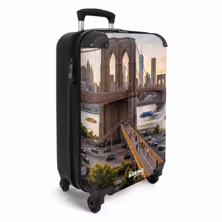 Koffer - Brug - Rivier - Stad - Zonsondergang - Architectuur - Brug - Rivier - Stad - Zonsondergang - Architectuur NBS - Handbagage koffer - Volwassenen Unisex middel