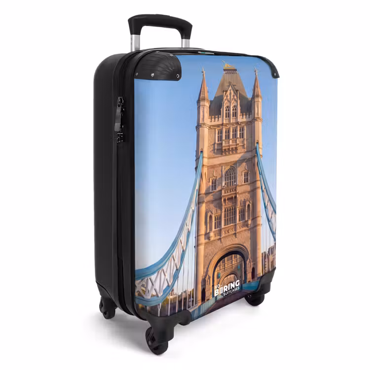 Koffer - Brug - Toren - Architectuur - Klassiek - Blauw - Brug - Toren - Architectuur - Klassiek - Blauw NBS - Handbagage koffer - Volwassenen Unisex middel