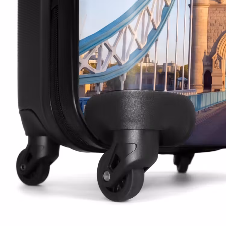 Koffer - Brug - Toren - Architectuur - Klassiek - Blauw - Brug - Toren - Architectuur - Klassiek - Blauw NBS - Handbagage koffer - Volwassenen Unisex middel