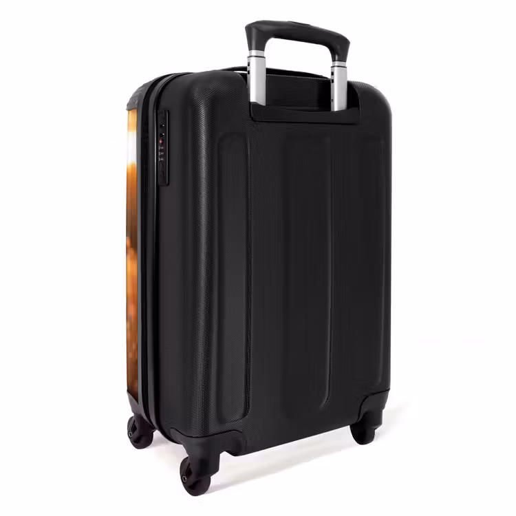Bruin paard in weiland NBS - Handbagage koffer - Unisex middel -achterkant