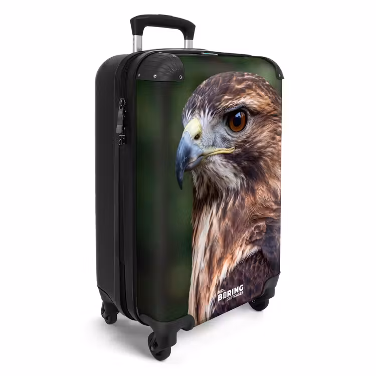 Koffer - Buizerd - Roofvogel - Natuur - Bruin - Buizerd - Roofvogel - Natuur - Bruin NBS - Handbagage koffer - Volwassenen Unisex middel