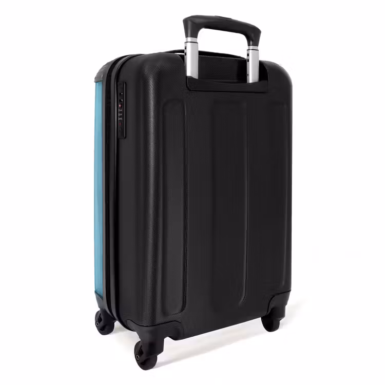 Cartoonachtige koe breekt door muur NBS - Handbagage koffer - Kinderen Unisex middel -achterkant