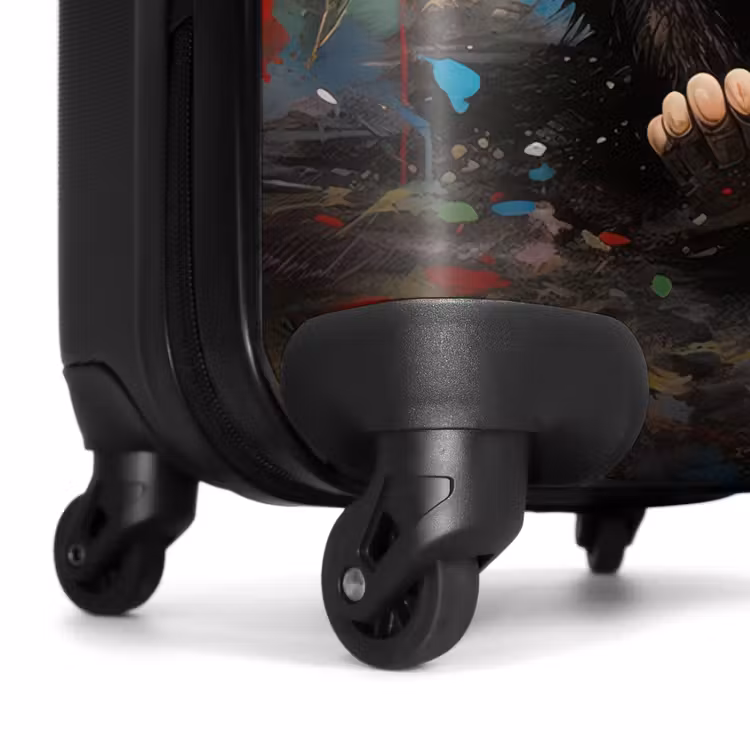Chimpansee voor graffiti muur NBS - Handbagage koffer - Volwassenen Unisex middel -wiel