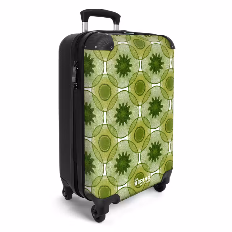Koffer - Cirkels - Patroon - Groen - Cirkels - Patroon - Groen NBS - Handbagage koffer - Volwassenen Unisex middel