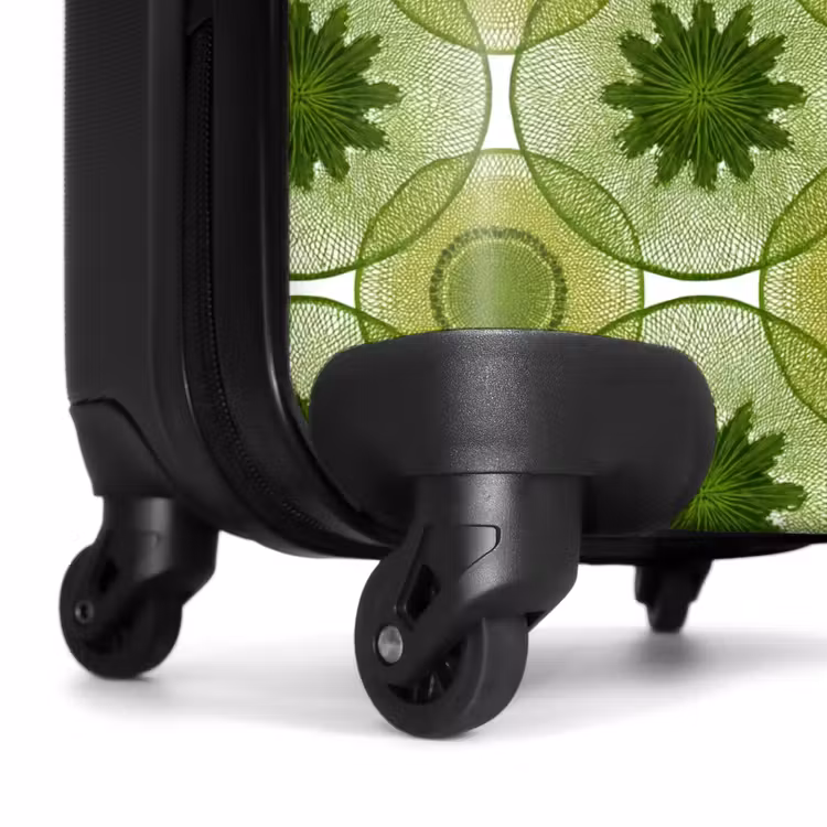Koffer - Cirkels - Patroon - Groen - Cirkels - Patroon - Groen NBS - Handbagage koffer - Volwassenen Unisex middel