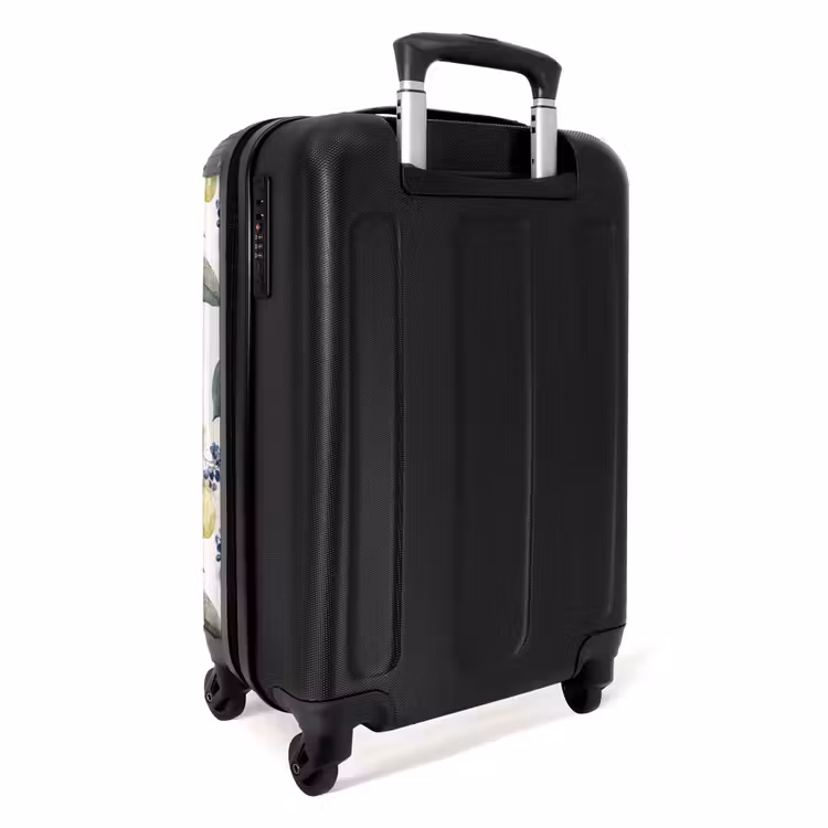 Citroen met bloesem patroon NBS - Handbagage koffer - Kinderen Unisex middel -achterkant
