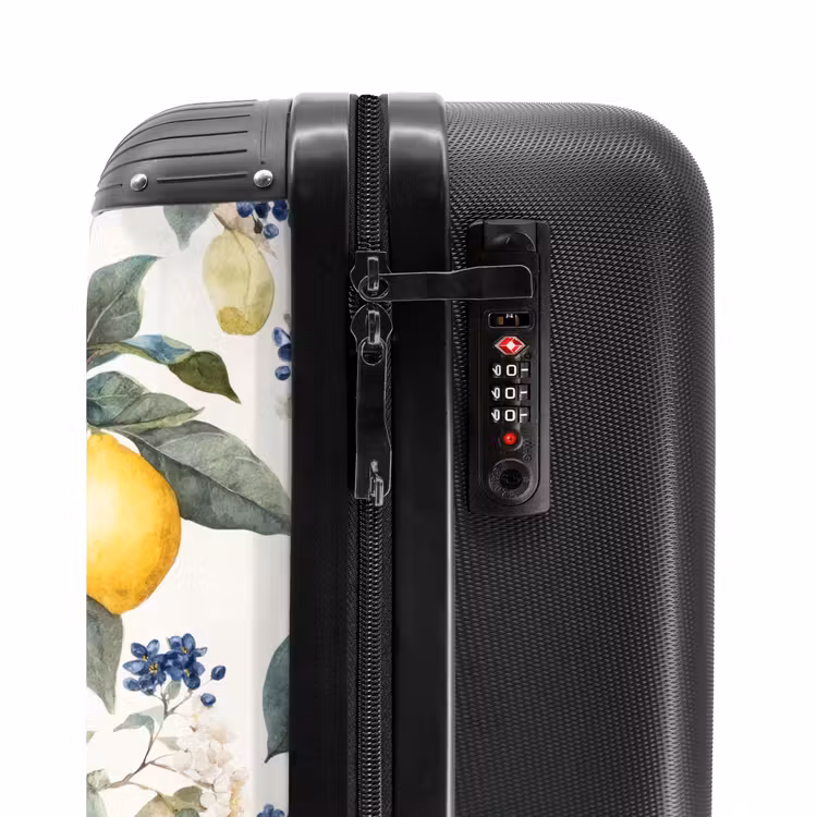 Citroen met bloesem patroon NBS - Handbagage koffer - Kinderen Unisex middel -slot