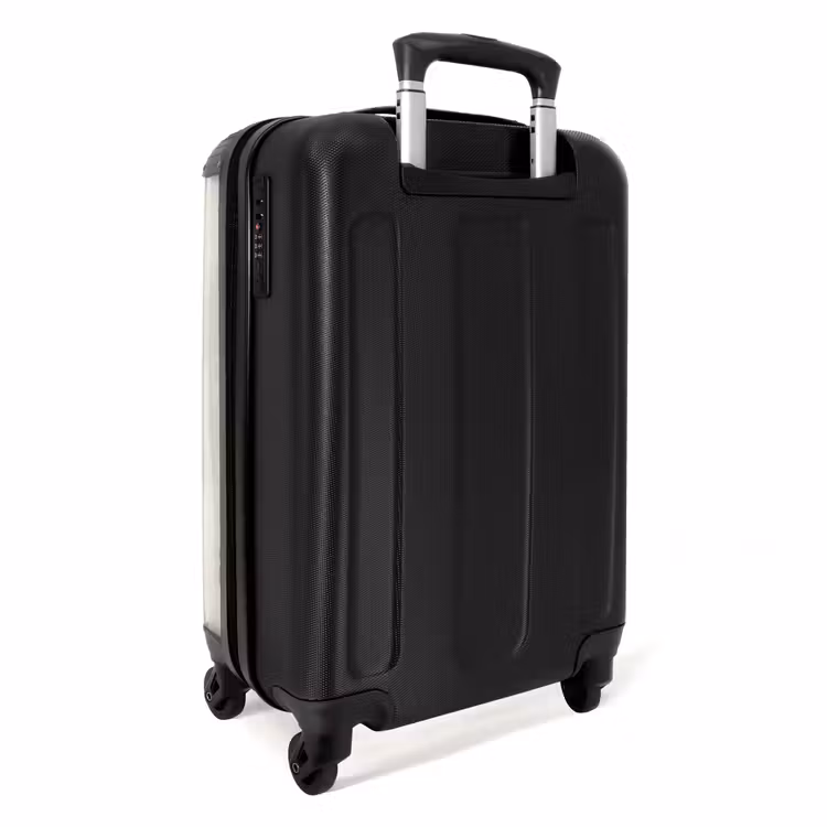Crème - Egaal - Beton NBS - Handbagage koffer - Volwassenen Unisex middel -achterkant