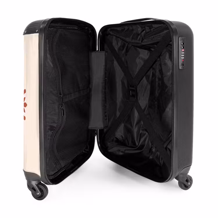 Koffer - Decoratie - Cirkel - Symmetrisch - Modern - Roodbruin - Decoratie - Cirkel - Symmetrisch - Modern - Roodbruin NBS - Handbagage koffer - Volwassenen Unisex middel