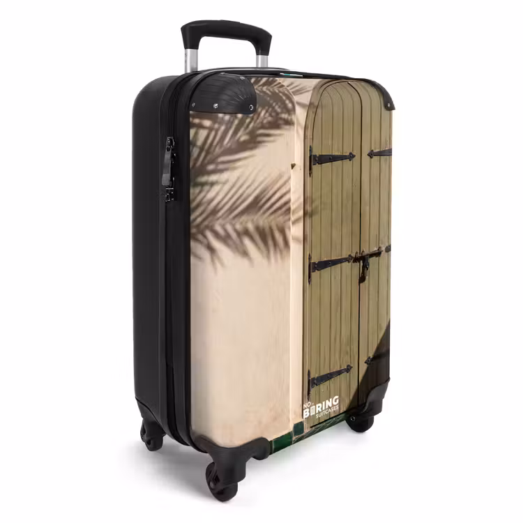 Koffer - Deur - Hout - Architectuur - Groen - Rustiek - Deur - Hout - Architectuur - Groen - Rustiek NBS - Handbagage koffer - Volwassenen Unisex middel
