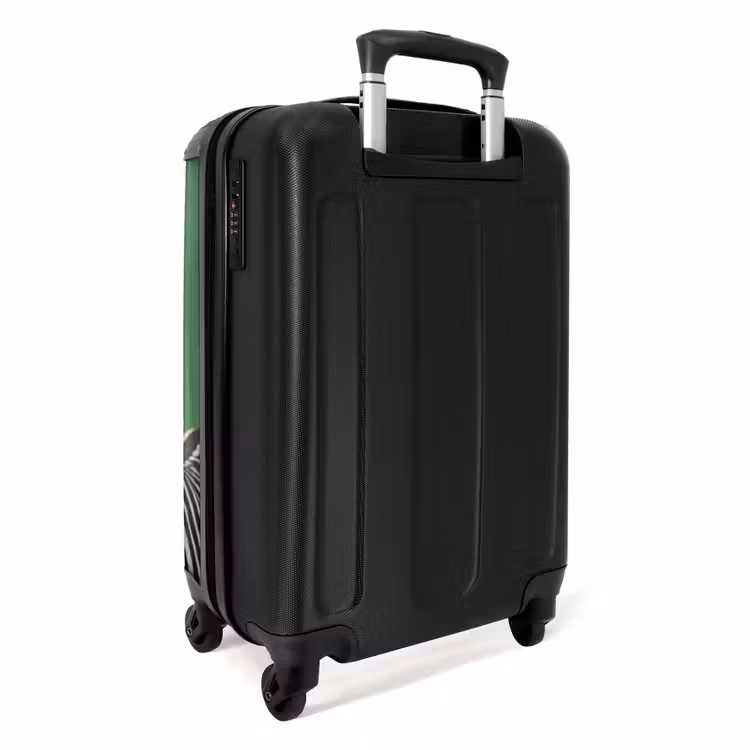 Koffer - Dier - Bril - Bel - Modern - Groen - Dier - Bril - Bel - Modern - Groen NBS - Handbagage koffer - Volwassenen Unisex middel