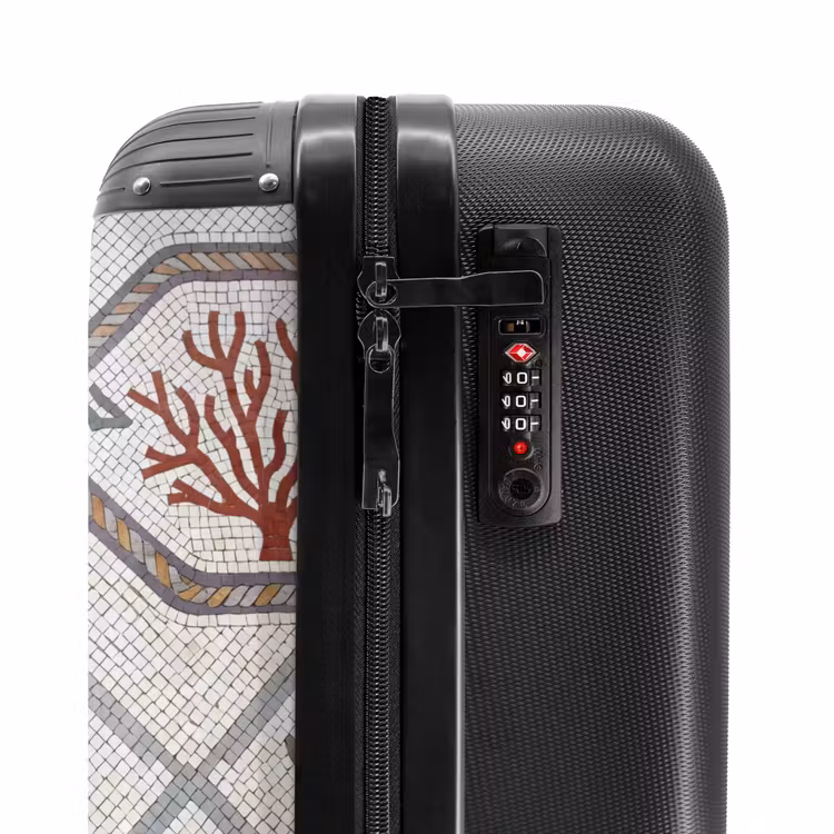 Koffer - Dier - Mozaïek - Zee - Klassiek - Bruin - Dier - Mozaïek - Zee - Klassiek - Bruin NBS - Handbagage koffer - Volwassenen Unisex middel