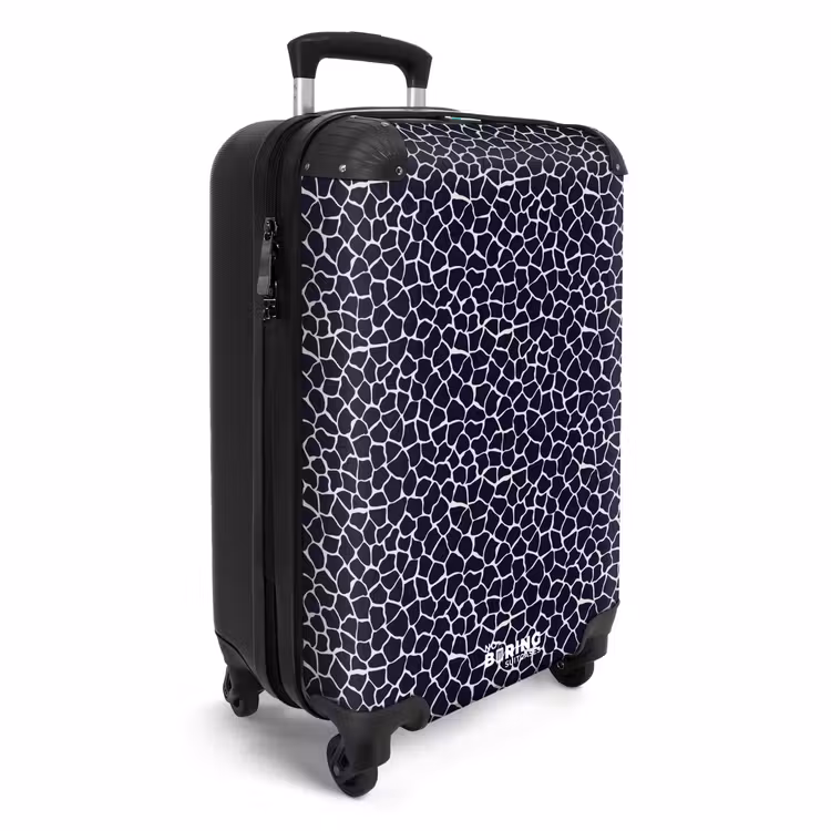 Dieren print giraf blauw NBS - Handbagage koffer - Kinderen Unisex middel -productfoto_3d