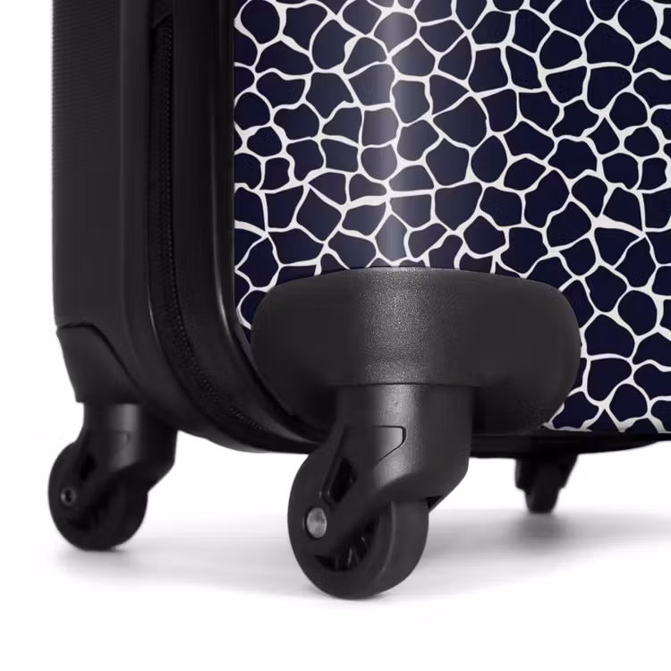 Dieren print giraf blauw NBS - Handbagage koffer - Kinderen Unisex middel -wiel