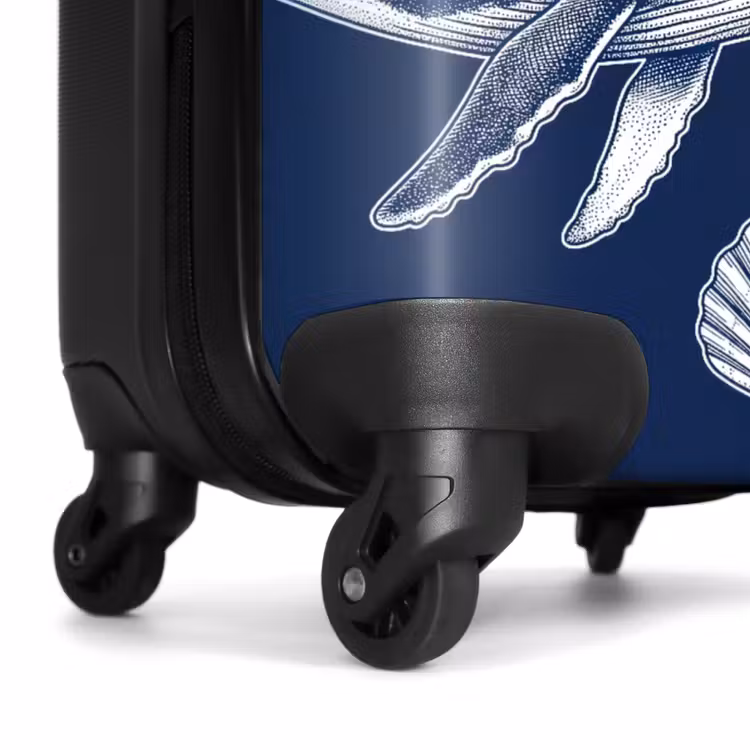 Koffer - Dieren - Zeeleven - Oceaan - Graveren - Blauw - Dieren - Zeeleven - Oceaan - Graveren - Blauw NBS - Handbagage koffer - Volwassenen Unisex middel