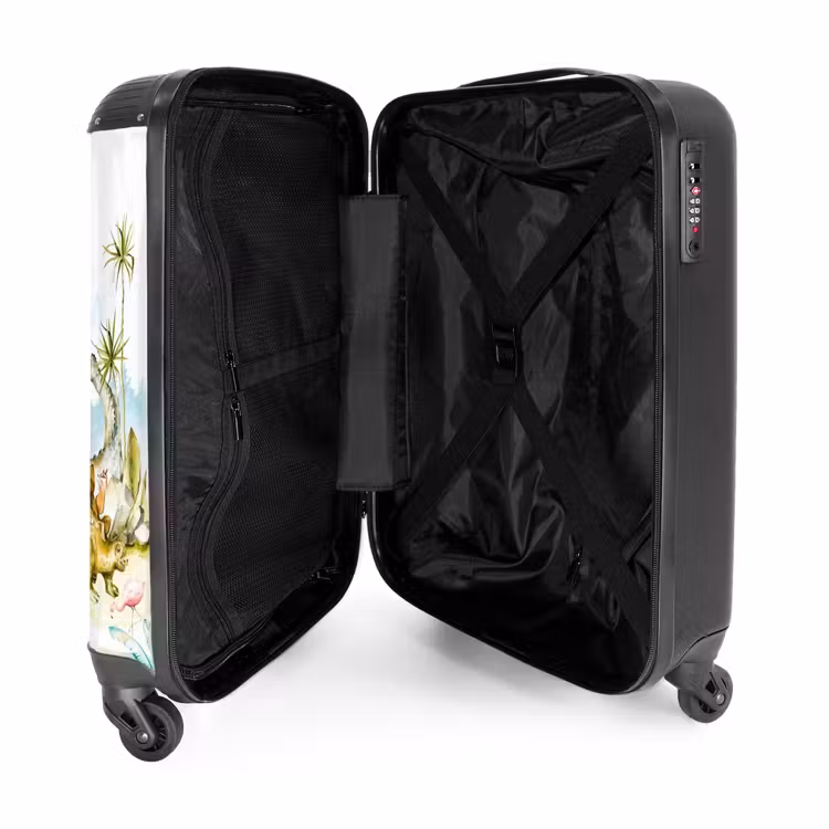 Dino safari NBS - Handbagage koffer - Unisex middel -binnenkant