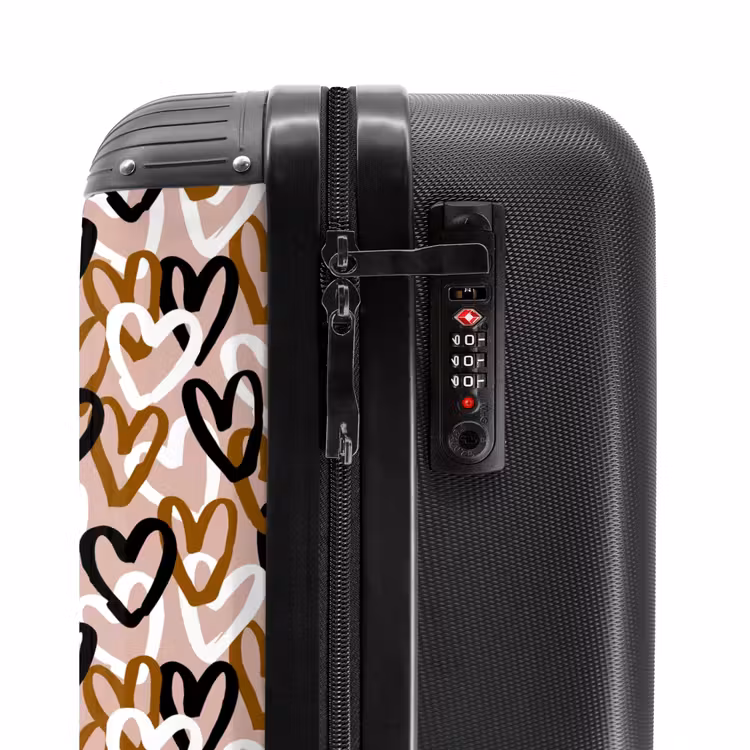 Driedubbele hartenlaag NBS - Handbagage koffer - Volwassenen Unisex middel -slot