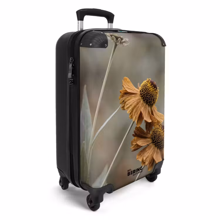 Koffer - Droogbloemen - Geel - Warm - Droogbloemen - Geel - Warm NBS - Handbagage koffer - Volwassenen Unisex middel