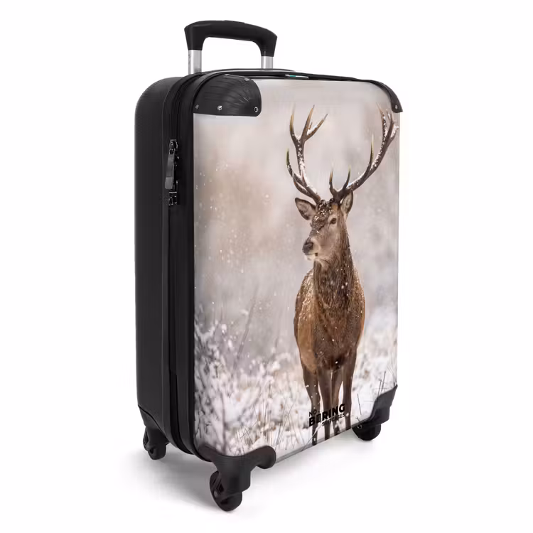 Koffer - Edelhert - Bos - Sneeuw - Winter - Majestueus - Edelhert - Bos - Sneeuw - Winter - Majestueus NBS - Handbagage koffer - Volwassenen Unisex middel