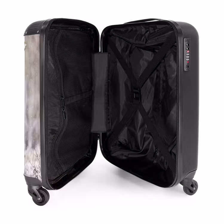 Koffer - Edelhert - Bos - Sneeuw - Winter - Majestueus - Edelhert - Bos - Sneeuw - Winter - Majestueus NBS - Handbagage koffer - Volwassenen Unisex middel