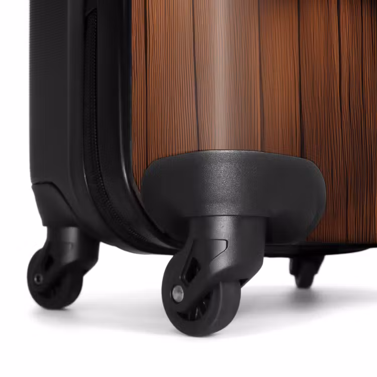 Een aap achter houten muur NBS - Handbagage koffer - Kinderen Unisex middel -wiel