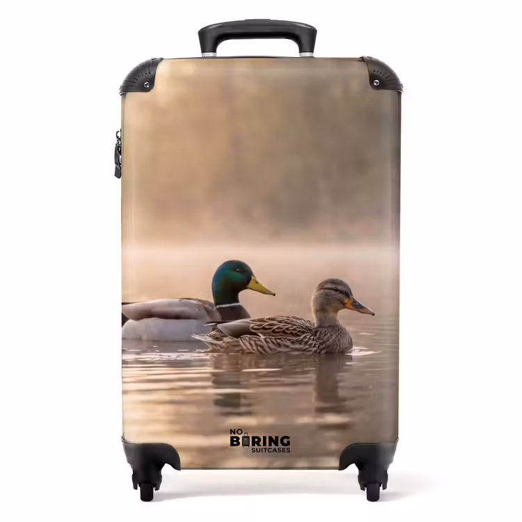 Koffer - Eenden - Water - Mist - Natuur - Eenden - Water - Mist - Natuur NBS - Handbagage koffer - Volwassenen Unisex middel