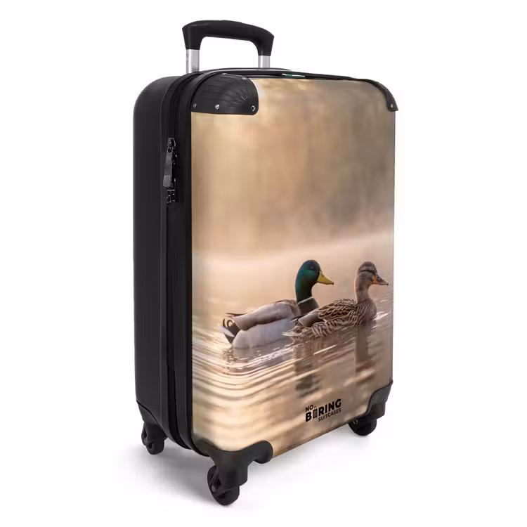 Koffer - Eenden - Water - Mist - Natuur - Eenden - Water - Mist - Natuur NBS - Handbagage koffer - Volwassenen Unisex middel