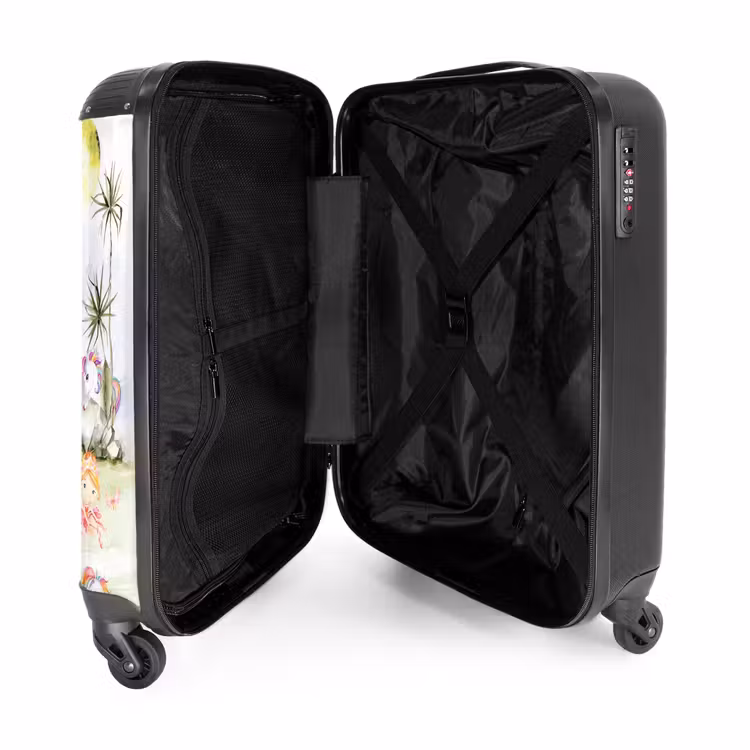Eenhoorn safari NBS - Handbagage koffer - Unisex middel -binnenkant