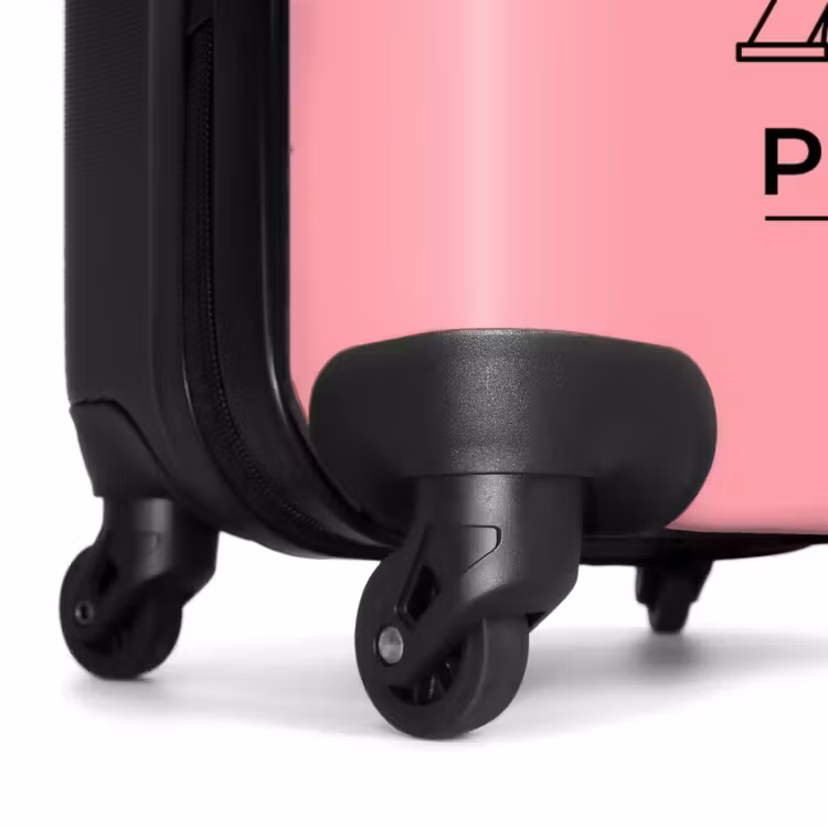 Koffer - Eiffeltoren - Parijs - Architectuur - Minimalistisch - Roze - Eiffeltoren - Parijs - Architectuur - Minimalistisch - Roze NBS - Handbagage koffer - Volwassenen Unisex middel
