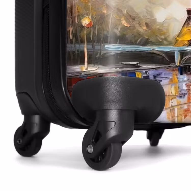 Eiffeltoren - Schilderij - Olieverf - Parijs NBS - Handbagage koffer - Unisex middel -wiel