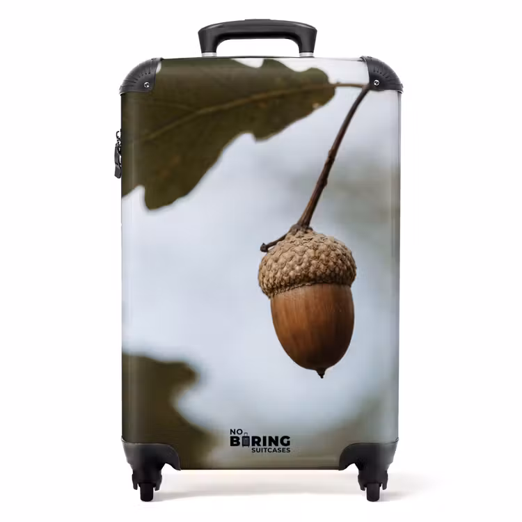 Koffer - Eikel - Eikenblad - Bos - Herfst - Natuur - Eikel - Eikenblad - Bos - Herfst - Natuur NBS - Handbagage koffer - Volwassenen Unisex middel