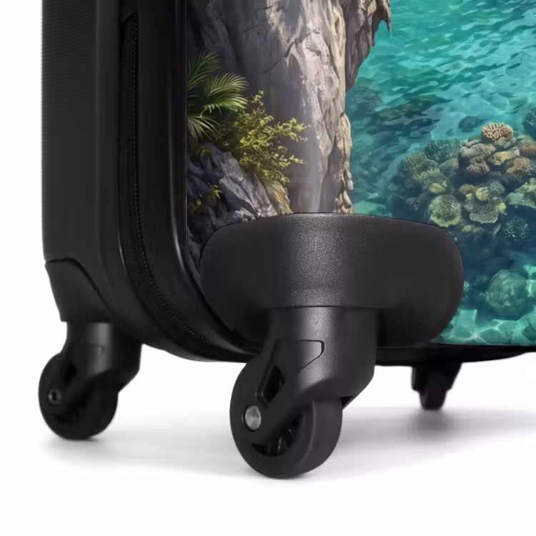 Koffer - Eiland - Tropisch - Water - Palmbomen - Natuur - Eiland - Tropisch - Water - Palmbomen - Natuur NBS - Handbagage koffer - Volwassenen Unisex middel