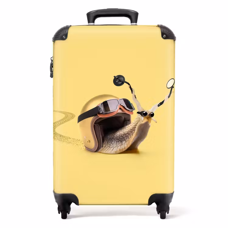Escar-Go - Geel NBS - Handbagage koffer - Unisex middel -productfoto_recht