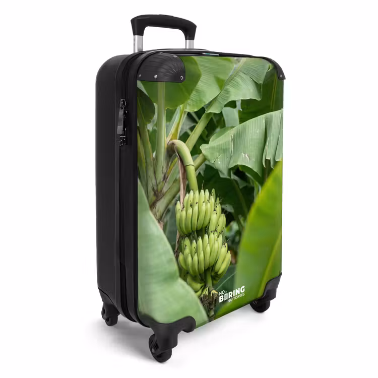 Koffer - Eten - Bananen - Plantage - Groen - Eten - Bananen - Plantage - Groen NBS - Handbagage koffer - Volwassenen Unisex middel