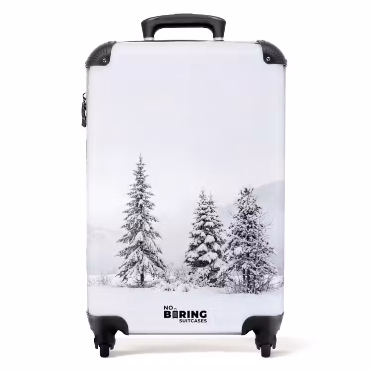 Koffer - Fijnsparren - Sneeuw - Winter - Landschap - Stilte - Fijnsparren - Sneeuw - Winter - Landschap - Stilte NBS - Handbagage koffer - Volwassenen Unisex middel