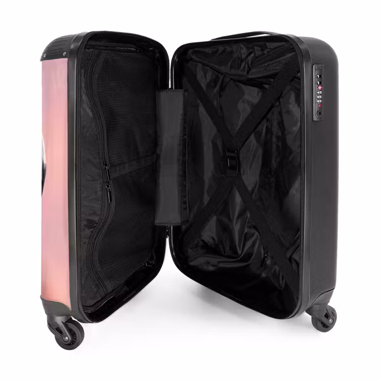 Koffer - Flamingo - Portret - Roze - Flamingo - Portret - Roze NBS - Handbagage koffer - Volwassenen Unisex middel