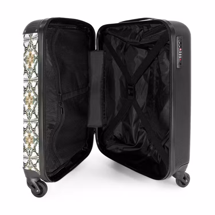 Floraal - Verweerd - Keurrijk NBS - Handbagage koffer - Volwassenen Unisex middel -binnenkant