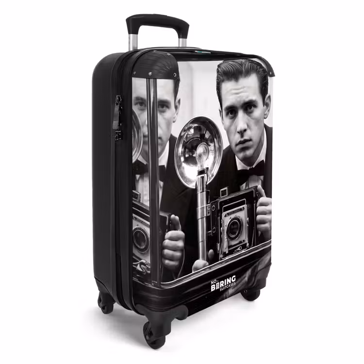 Koffer - Fotograaf - Camera - Vintage - Journalistiek - Zwart-wit - Fotograaf - Camera - Vintage - Journalistiek - Zwart-wit NBS - Handbagage koffer - Volwassenen Unisex middel