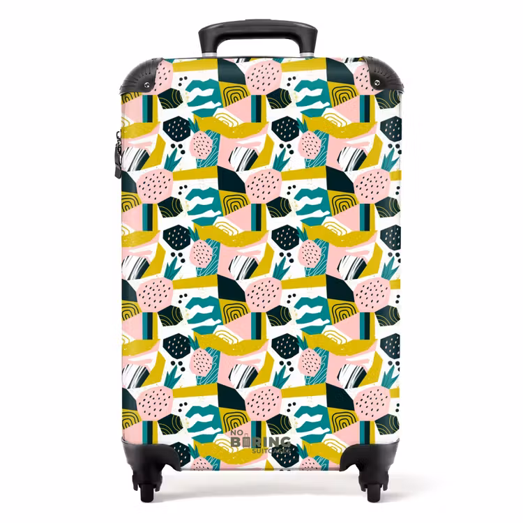 Fruitige jungle collage NBS - Handbagage koffer - Volwassenen Unisex middel -productfoto_recht