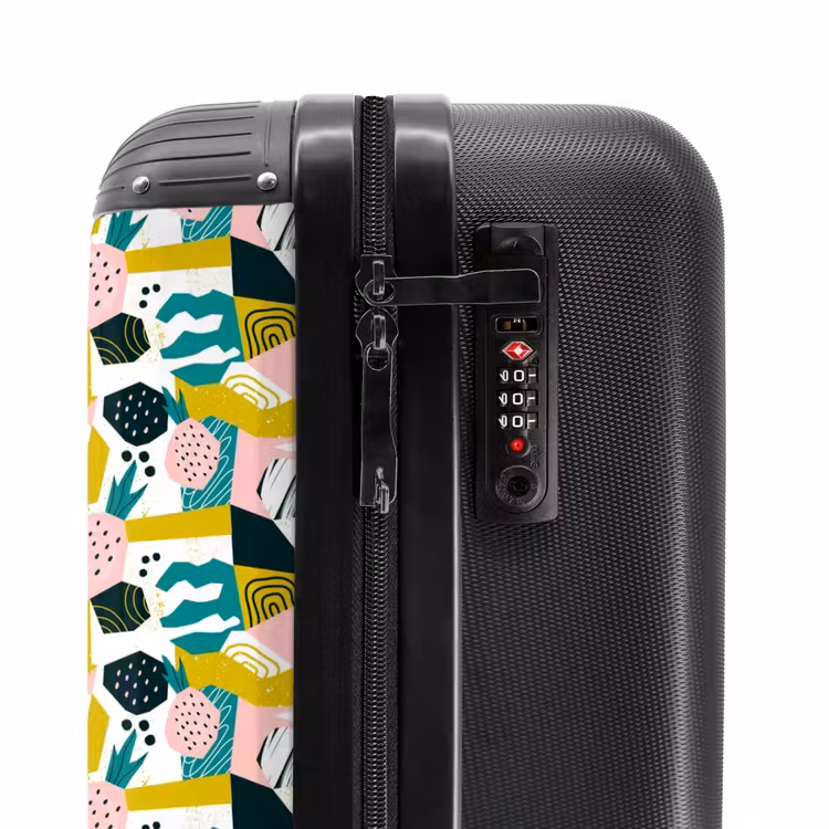 Fruitige jungle collage NBS - Handbagage koffer - Volwassenen Unisex middel -slot