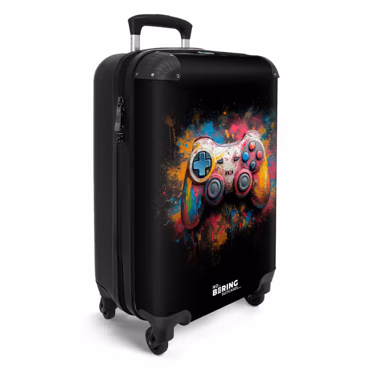 Game Controller Bedekt met Verf NBS - Handbagage koffer - Unisex middel -productfoto_3d