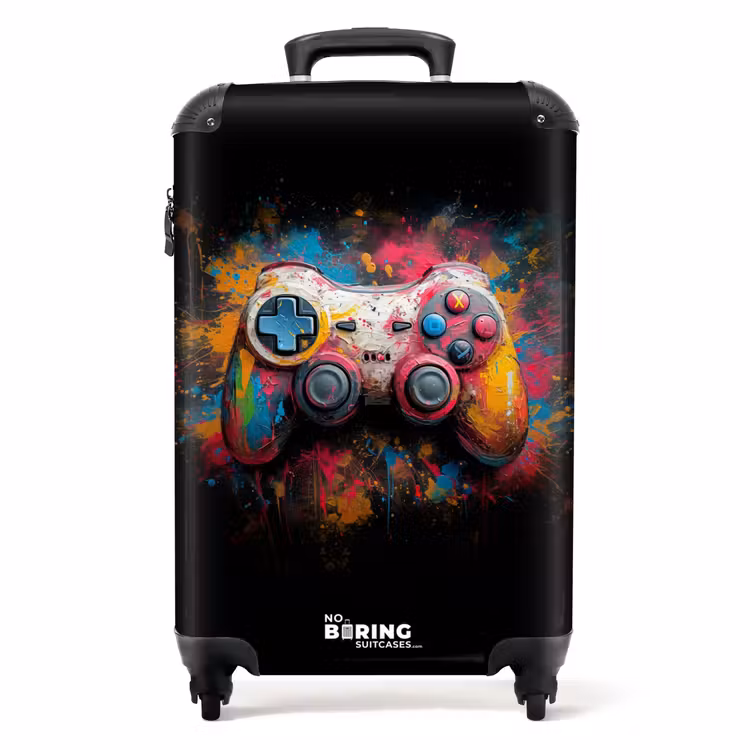 Game controller bedekt met verf NBS - Handbagage koffer - Volwassenen Unisex middel -productfoto_recht