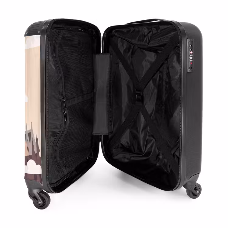 Koffer - Gebouw - Torens - Architectuur - Abstract - Zonsondergang - Gebouw - Torens - Architectuur - Abstract - Zonsondergang NBS - Handbagage koffer - Volwassenen Unisex middel