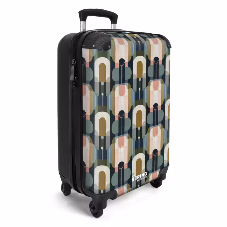 Koffer - Geografisch - Modern - Kleurrijk - Geografisch - Modern - Kleurrijk NBS - Handbagage koffer - Volwassenen Unisex middel