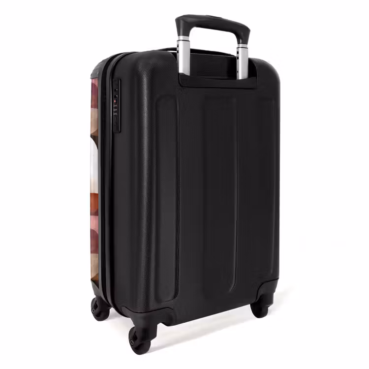 Geometrie - Modern - Retro NBS - Handbagage koffer - Volwassenen Unisex middel -achterkant
