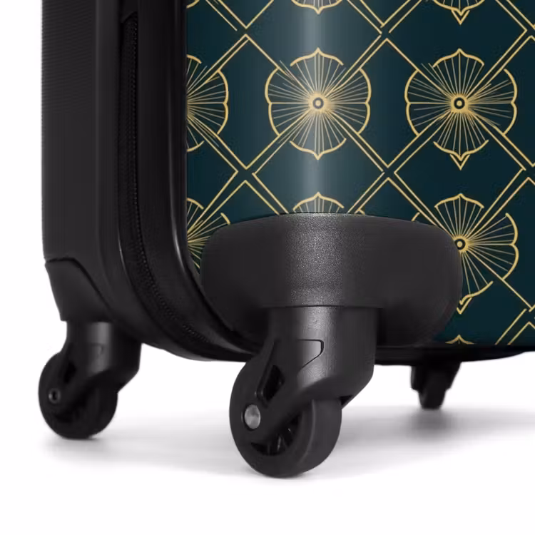 Koffer - Geometrisch - Elegant - Groen - Geometrisch - Elegant - Groen NBS - Handbagage koffer - Volwassenen Unisex middel