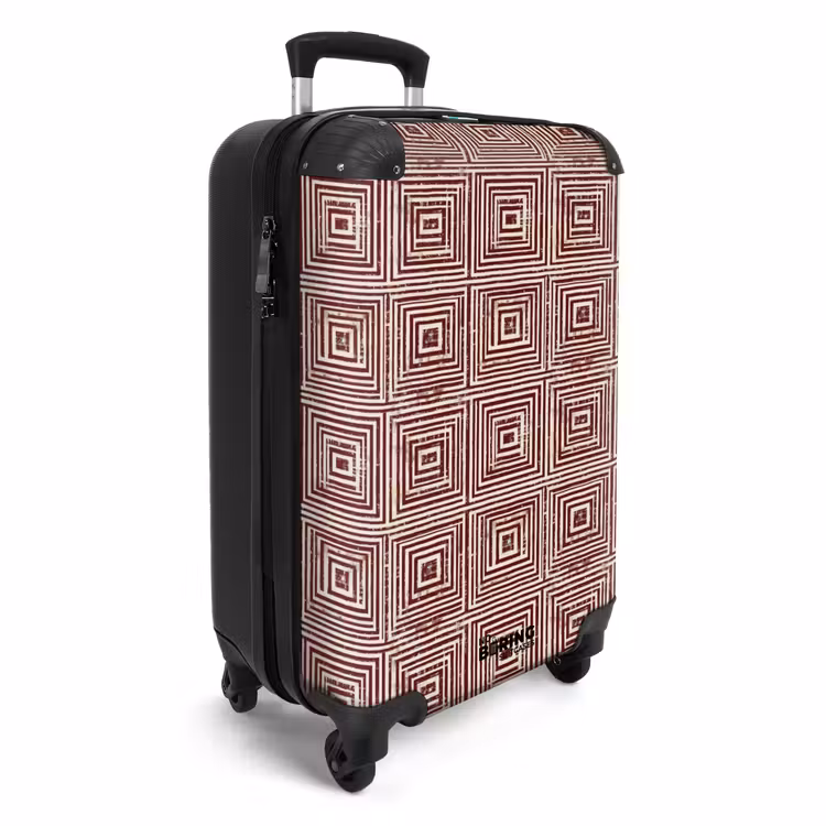 Geometrisch - Patroon - Rood NBS - Handbagage koffer - Volwassenen Unisex middel -productfoto_3d