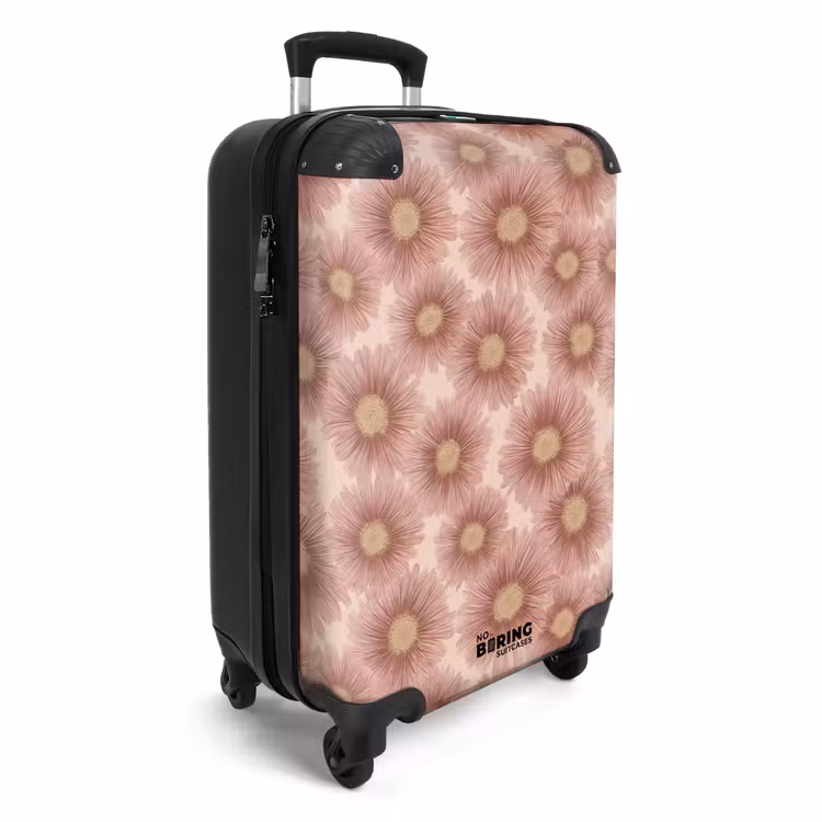 Gerbera - Bloemen - Roze NBS - Handbagage koffer - Volwassenen Unisex middel -productfoto_3d