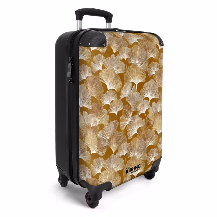Ginkgo - Bladeren - Goud NBS - Handbagage koffer - Volwassenen Unisex middel -productfoto_3d
